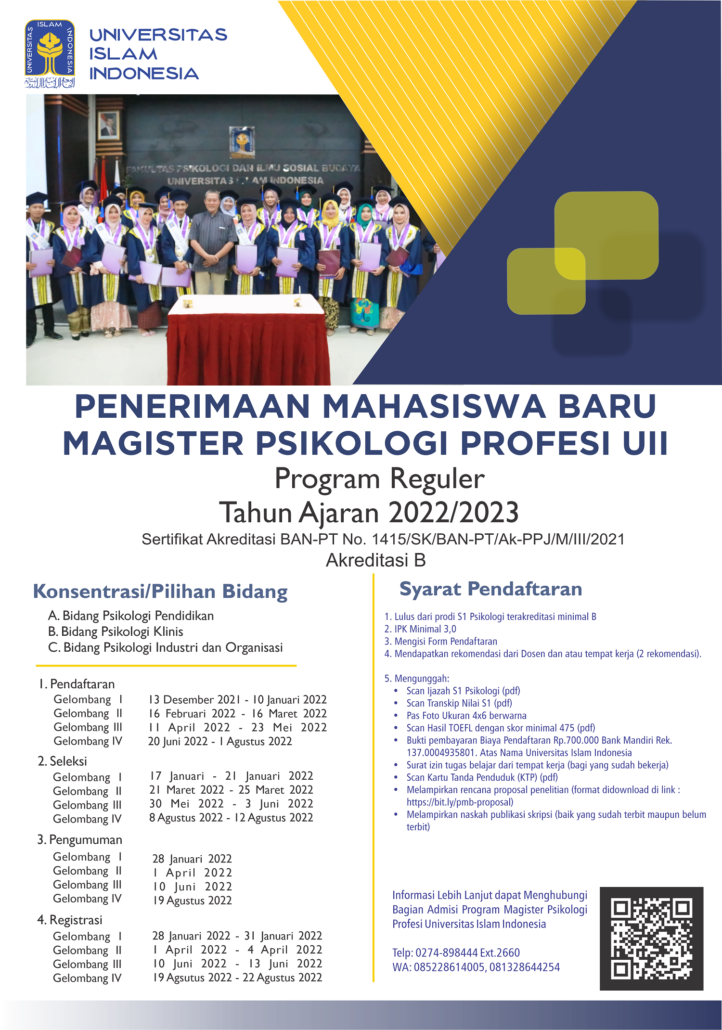 Poster PMB Magister Psikologi Profesi Program Reguler REV 1